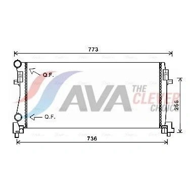 Imagen de PRASCO VNA2340 Radiador, refrigeración del motor Aluminio 650 322 23 Con acoplamientos rápidos Aletas unidas mecánicamente
