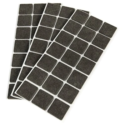 Imagen de Emuca 2038816 Lote Fieltros Autoadhesivos Cuadrados Color Marrón, 30 x mm (63 un)