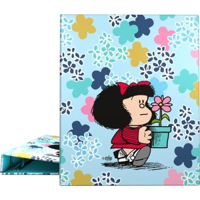 Imagen de Grafoplás Carpeta de Anillas A4 Mafalda Lively 4 Mixtas 25mm Suave al Tacto Certificado FSC Tapas Duras Perfecto Material Escolar