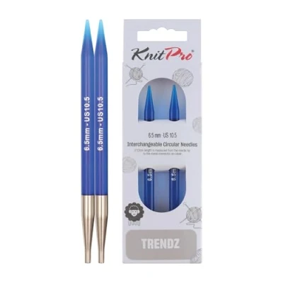Imagen de KNITPRO Trendz: Knitting Pins: Circular: Interchangeable: 6.50 mm, Vibrante, Multicolor, 6,5 mm