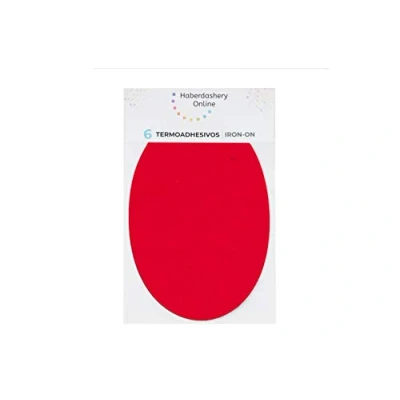 Imagen de rodilleras para chándal Parches termoadhesivos reparar ropa deportiva. 6 Coderas o de 13,9 x 9,3 cms. Color: rojo