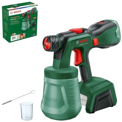 Imagen de Bosch pulverizador Pintura con batería UniversalSpray 18V 300 (pulveriza de látex/emulsión, Barniz y Laca; 2 m²/min; depósito 1200 ml; Sistema 18V; sin batería)