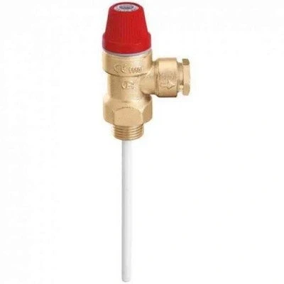 Imagen de 309430 Válvula de alivio temperatura y presión 1/2&quot;M x Ø 15 3 bar CALEFFI