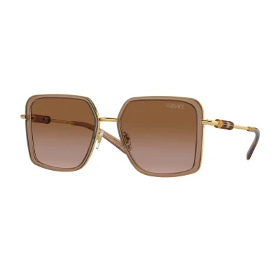 Imagen de Versace Unisex Gafas de sol, Talla: 56, Brown/transparent