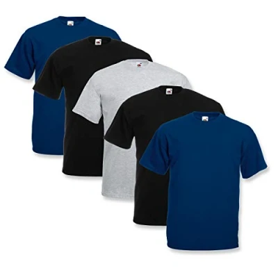Imagen de Fruit of the Loom Pack de 5 Valueweight T, 2schwarz2navy1grau, XXXL