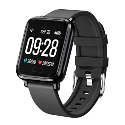 Imagen de Tipmant Reloj Inteligente Mujer Hombre Smartwatch Pulsera de Actividad Impermeable IP68 Pulsómetros Podómetro Monitor Sueño Calorías para iPhone Android Xiaomi Samsung Huawei (Negro)