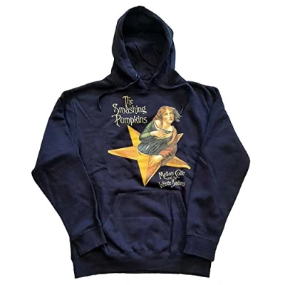 Imagen de The Smashing Pumpkins Sudadera con capucha Mellon Collie para hombre, color azul marino, talla S, Azul, S