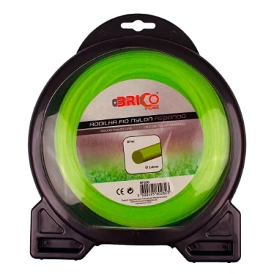 Imagen de Bricoferr BF100 Hilo desbrozadora Nylon Perfil Redondo (2,4 mm x 87 Metros)