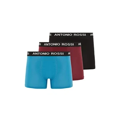 Imagen de Antonio Rossi (paquete de 3/6) boxers ajustados para hombre Calzoncillos tipo bóxer con cintura elástica Bóxers suaves y transpirables uso diario