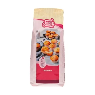 Imagen de FunCakes Preparado para Muffins, Hornea Fácilmente Deliciosos Perfectos Muffins al Estilo Americano, Adecuados Crear de Arándanos o Chocolates, Halal. 1 Kg. 1000 g