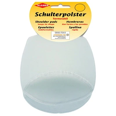Imagen de Kleiber KR 3 Schulterpolster mit Haken und Flauschband Hombreras raglán, Poliamida 50% Poliuretano, Blanco, 16 x 11 5 cm