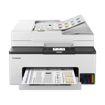 Imagen de Canon Maxify GX2050 Megatank, Impresora Profesional para Oficina y Hogar, con Depósito de Tinta Rellenable, Pantalla LCD, ADF 35 Hojas, Impresión Alta Velocidad, Blanco