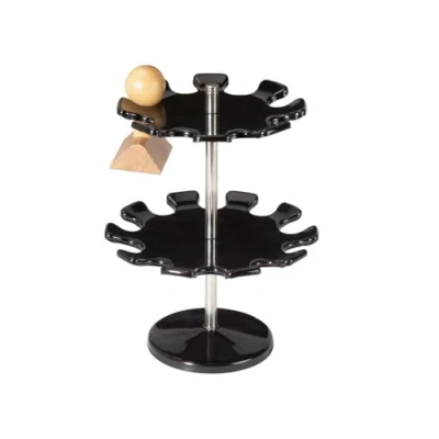 Imagen de Maul redondo versión Premium soporte de sello sellos metal rack para , color negro 18 Stamps