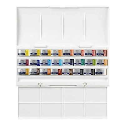 Imagen de Winsor &amp; Newton acuarela Cotman Caja de Studio set 24 godets, colores surtidos