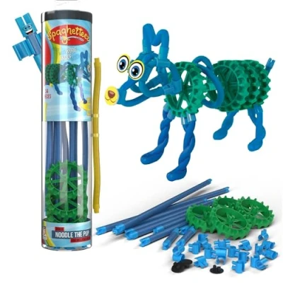 Imagen de spaghetteez Noodles The Pup Fun and Interactive Dog Building Toy Flexible, Bendable Construction Kit for Kids Promotes Creativity, Fine Motor Skills, Hands On Learning Ideal Age 5+