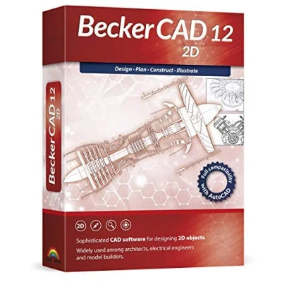 Imagen de Becker CAD 12 2D professional software for design and modelling 3 PCs 100% compatible with AutoCAD Windows 10, 8.1, 7