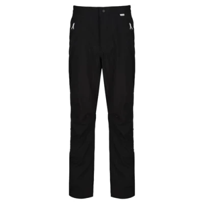 Imagen de Regatta Highton Pantalón de Senderismo Tejido elástico, Impermeable y traspirable Overtrousers, Hombre, Black, XXXL