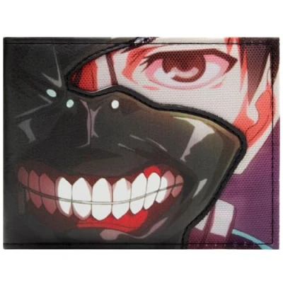 Imagen de Animation Tokyo Ghoul Ken Kaneki Mask Billetera/Cartera Bi Fold ID &amp; Portatarjetas, Multicolor