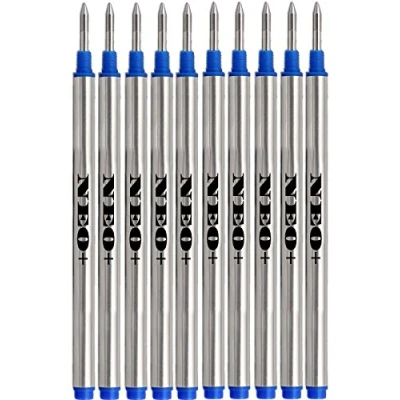 Imagen de NEO+ Recambios de bolígrafo Compatible con Mont Blanc bolígrafos Rollerball líneas: Solitaire, Noblesse, Generation, Scent, Bohème, Classic y StarWalker, Jinhao, Gullor (10 TINTA AZUL)