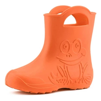 Imagen de Ladeheid Botas de Agua para Niños en EVA Unisexo Goma Impermeables y Niñas Zapatos Lluvia Infantiles Calzado LA CA 01 (Naranja (151c), 34/35 EU)