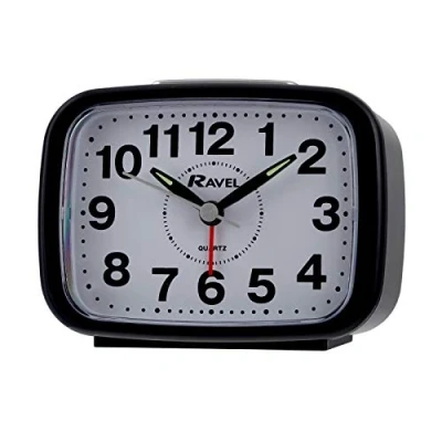 Imagen de Ravel Reloj despertador de cuarzo Kingston Bold con función timbre, color negro