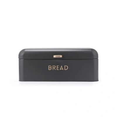 Imagen de Salter BW13730EU7 Pebble Cubo de pan acabado con recubrimiento en polvo, almacenar pan, pasteles y bagels, acero duradero, fácil limpiar, letras doradas relieve, encimera cocina