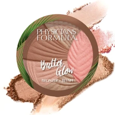 Imagen de Physicians Formula Butter Glow Bronzer + Blush, 2 En 1 Polvo con Rubor, Fórmula Hidratante e Iluminadora, Enriquecida una Mezcla de Mantecas la Amazonia, Colorete
