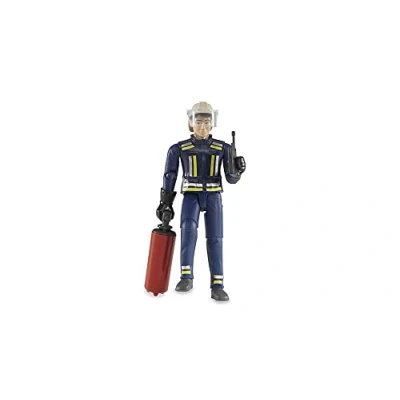Imagen de bruder 60100 Bombero con accesorios 1:16 Figurita de juguete, Hombre, humano, conjunto figuras, camión bomberos, intervención