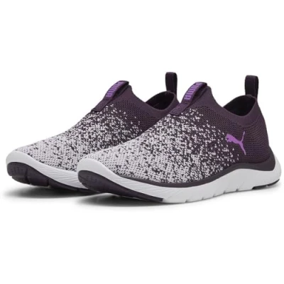Imagen de PUMA SOFTRIDE Remi Slip ON Knit WN&#039;S, Zapatillas para Correr de Carretera Mujer, Midnight Plum Lilac Frost White, 39 EU