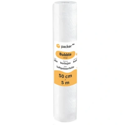 Imagen de packer PRO Rollo Plastico Burbujas Embalaje, 50cm Ancho y 5m longitud. Papel burbuja ideal para Mudanzas, Embalajes Envíos