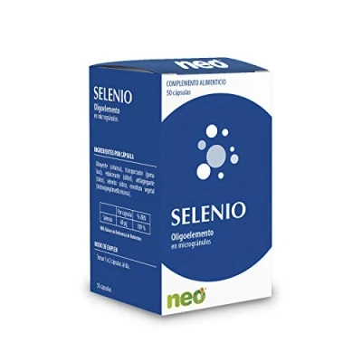 Imagen de NEO Selenio 50 Cápsulas Complemento Alimenticio para Aumentar la Fertilidad Con Propiedades Antioxidantes Oligoelemento sin Alérgenos ni Gluten Tomar 1 o 2 al Día