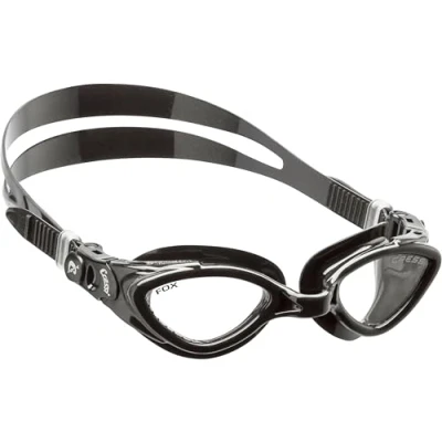 Imagen de Cressi Premium Gafas de Natación para Adulto, Fox, Negro/Lentes Claros