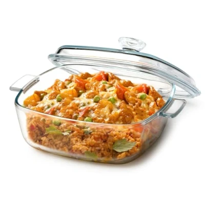 Imagen de Cacerola con tapa, apta para horno, 1,2 l (17 cm) cubierta de vidrio asas (Fuego no abierto)