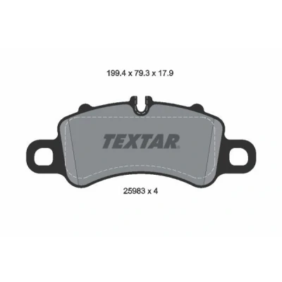 Imagen de TEXTAR 2598303 Juego de pastillas freno preparado para indicador desgaste PORSCHE: 911 Coupé