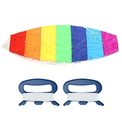 Imagen de Fdit Cometa Arco Iris de Color Doble línea Truco Potencia Deporte Herramientas Vuelo al Aire Libre Divertido Juguete Juego 1,4 m/2 m/2,7 m (1,4 m)