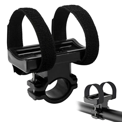 Imagen de xiruiubao Soporte Linterna Bicicleta, Universal Clip Luces para Luz de Manillar, Ajustable et Elástico Soportes Faro Ciclismo Disponible Montaña