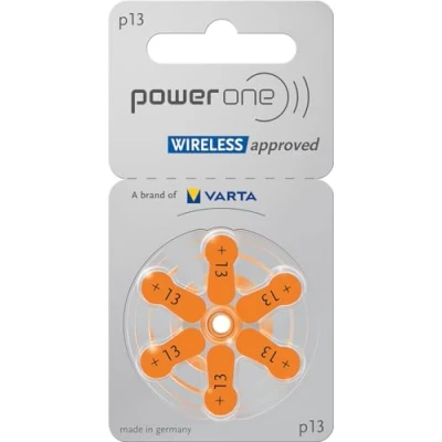 Imagen de Powerone Pilas para audífonos Tipo 10, 13, 312 y 675 (60 Unidades), Color Naranja