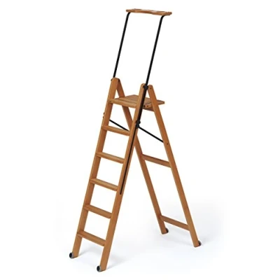 Imagen de 170/6 TUSCANIA Escalera 6 Peldaños En Madera De Haya Maciza Cereza