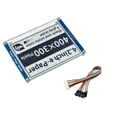 Imagen de waveshare 4.2inch E Paper Display Module 400x300 Resolution 3.3V 5V Two Color Ink Hat epaper Screen for Raspberry Pi/Arduino/Nucleo Support Full Refresh,SPI Interface