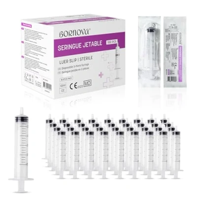 Imagen de BORNOVA Lote de 100 dispensadores líquidos plástico sin agj. 3 ml, 5 ml y 10 para laboratorios medición jardinería alimentación animal uso industrial. (10 / unidades)