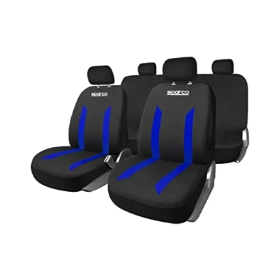 Imagen de SPARCO SABBIA SPCS440BL Cubreasiento negro, Azul Poliéster delante y detrás