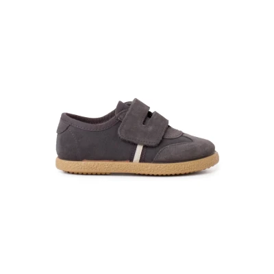 Imagen de Pisamonas Zapatillas NIÑO Cierre Frontal TIRA Adherente para niños, Talla: 25, Gris Zapatos