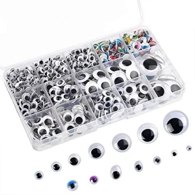Imagen de FEPITO 1150 Piezas Autoadhesivas Googly Wiggle Eyes Wobbly para proyectos de Manualidades 5 mm a 25 tamaños Surtidos