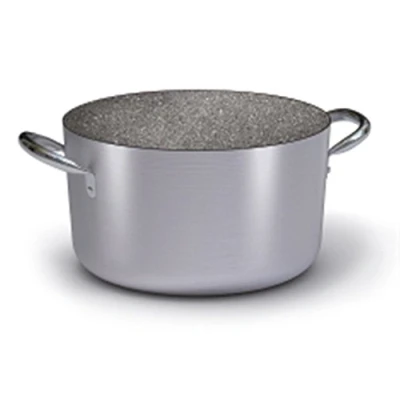 Imagen de Ballarini Profesional Granite 2818 Cacerola Media con 2 Asas, Aluminio, Gris, 28 cm