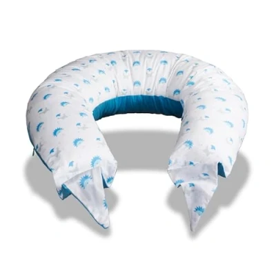 Imagen de KOALA BABYCARE Cojin Lactancia Bebe y Almohada Embarazada para Dormir XL Multifuncion Funda Intercambiable 100% Algodón Desenfundable Lavable (Flores Verdes, Cojin)