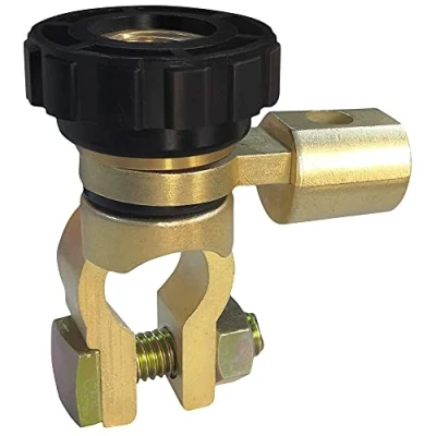Imagen de ANCLLO Interruptor aislador de la batería del coche, metal universal para, apagado terminal enlace corte rápido desconexión maestro (Negro)