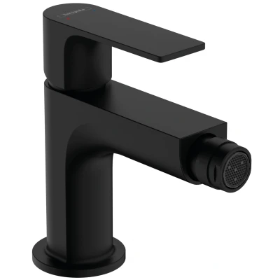 Imagen de hansgrohe Rebris E Mezclador monomando de bidé con vaciador automático, negro mate, 72211670