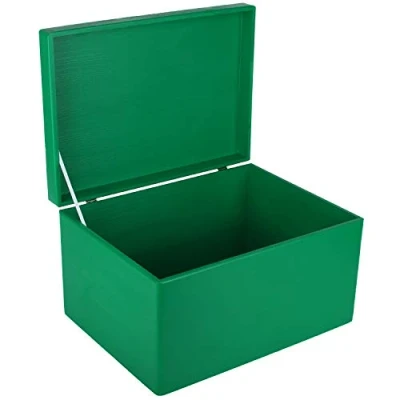Imagen de Creative DECO XXL Verde Grande Caja Madera Decorativa Almacenaje 40 x 30 24 cm (+/ 1cm) con Tapa Cofre Decorar Regalo Decoupage Navidad Juguetes, Documentos, Objetos de Valor, Herramientas