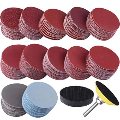 Imagen de SIQUK 300 Piezas Discos de Lijado 50mm Hook and Loop Grano 80 180 240 320 400 600 800 1000 2000 3000