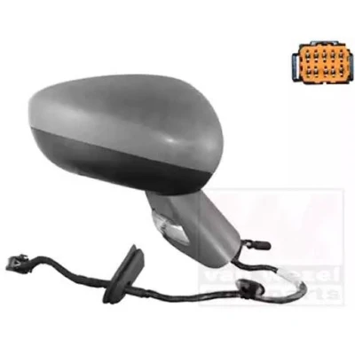Imagen de espejo retrovisor Van Wezel 0963818 derecha cromo imprimado completo, convexo, para ajuste elect. espejo, abatible eléctricamente, calefactable